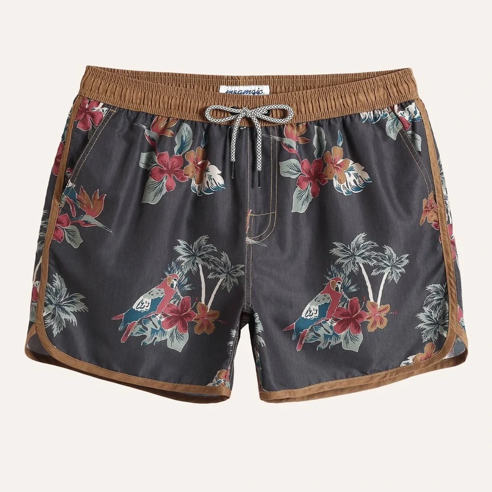 Maamgic ChinoWave Parrot Print Swim Trunks‎ men’s size XL